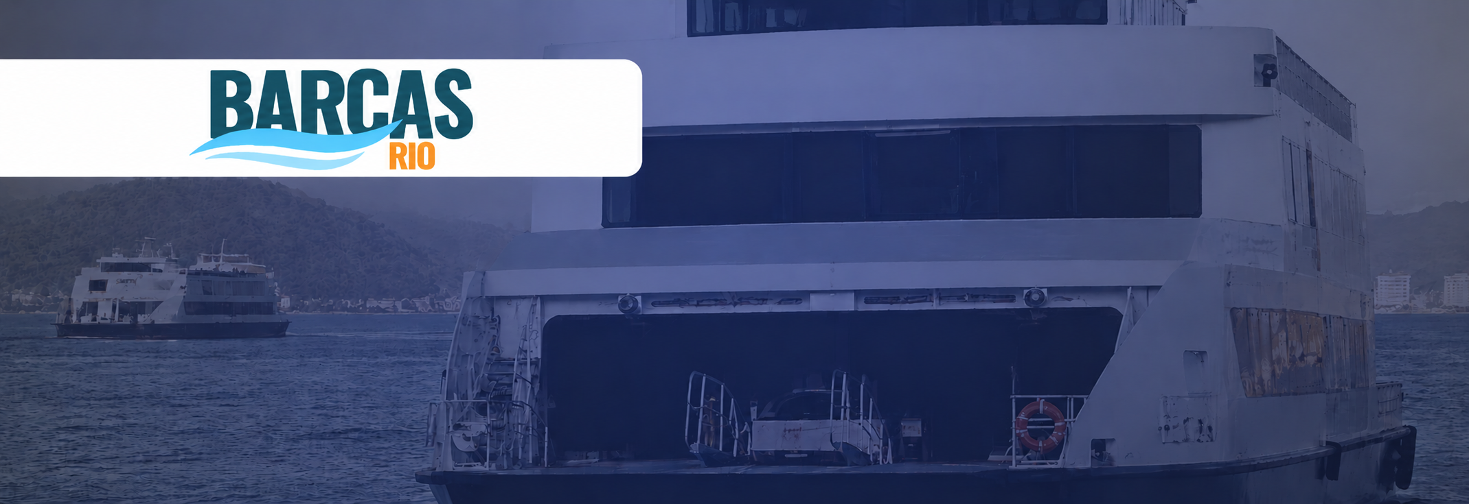 banner da concessão aquaviária, concessionária Barcas Rio