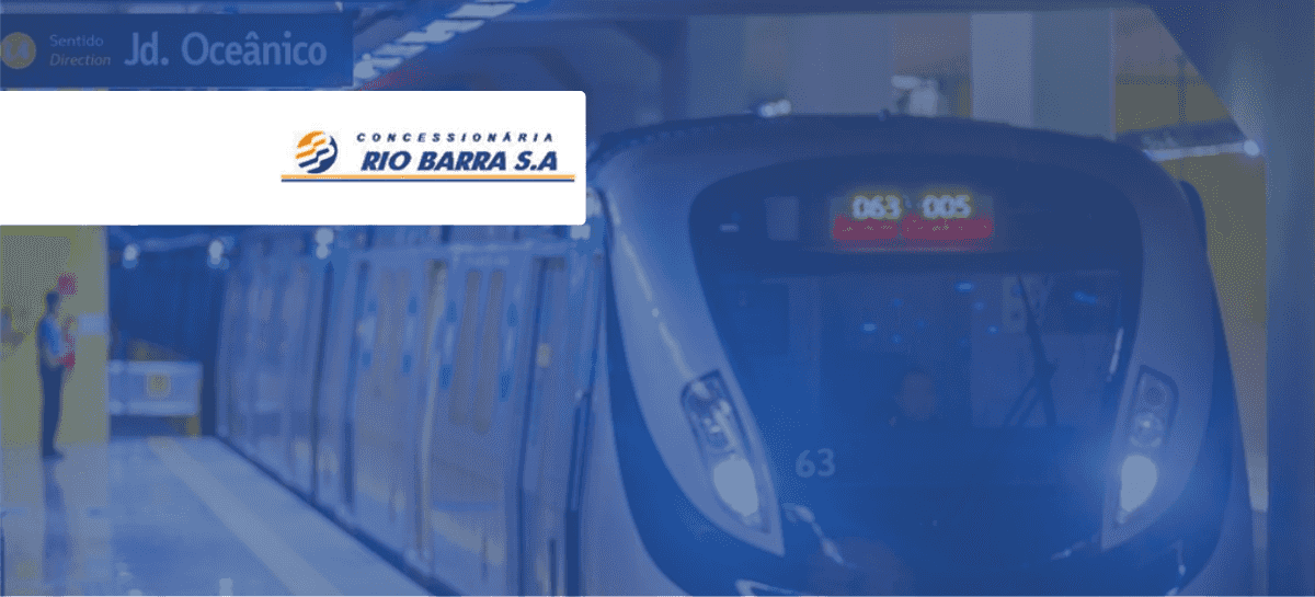 banner da concessão metroviária, concessionária Rio Barra