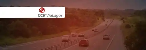 banner da concessão rodoviária, concessionária Via Lagos