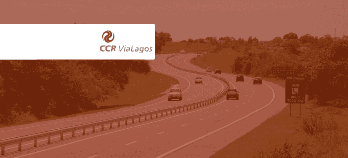 banner da concessão rodoviária, concessionária Via Lagos